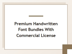 Premium Handwritten Font Bundles with Commercial License